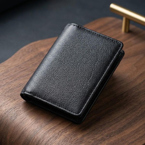 Женский кошелек с монетницей и блоком для пропусков из натуральной кожи ST Leather 22713 Черный