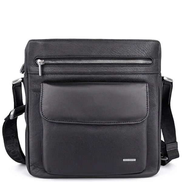 Мужская кожаная сумка Tony Perotti New Contatto 9058G-26 (90424) Черная