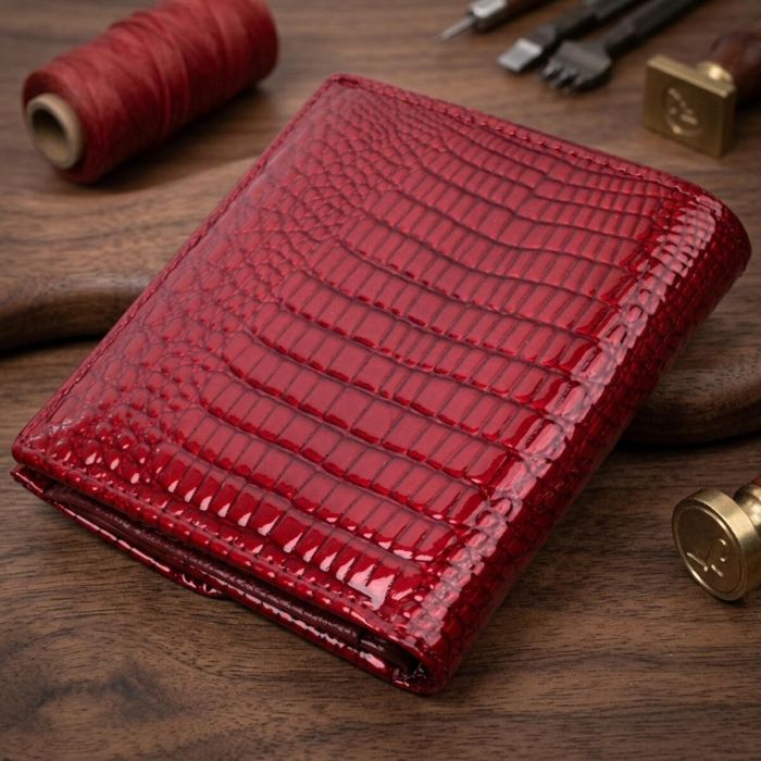 Фактурный женский кошелек из натуральной кожи ST Leather 22705 Красный