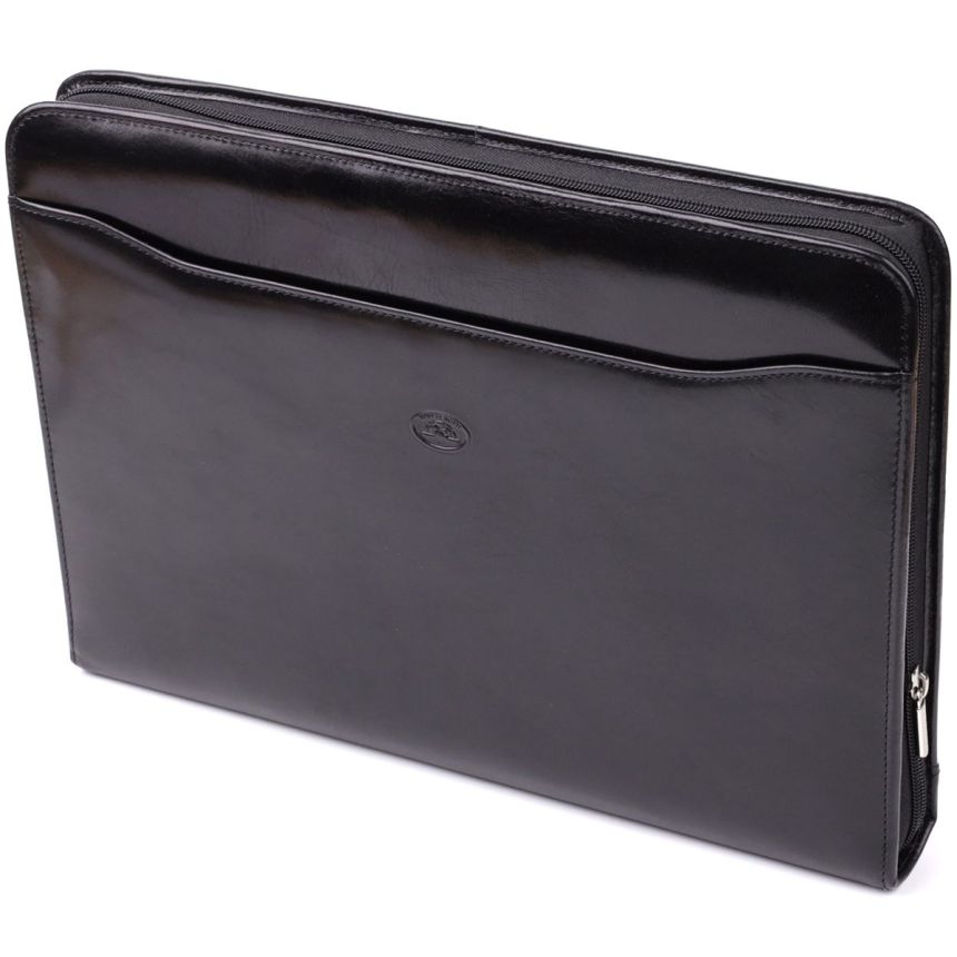Оригинальная папка с блокнотом из гладкой натуральной кожи Tony Perotti 20850_1 (1278L nero) Черный