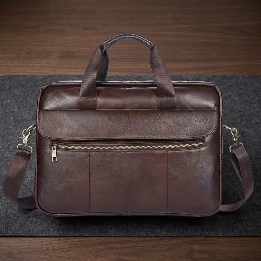 Сумка мужская под ноутбук Vintage 14751 Коричневая