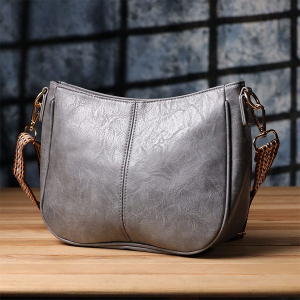 Женская удобная сумка из экокожи Vintage sale_15134 Серый