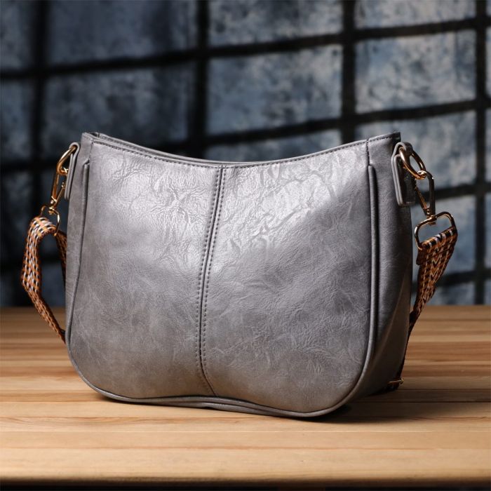 Женская удобная сумка из экокожи Vintage sale_15134 Серый