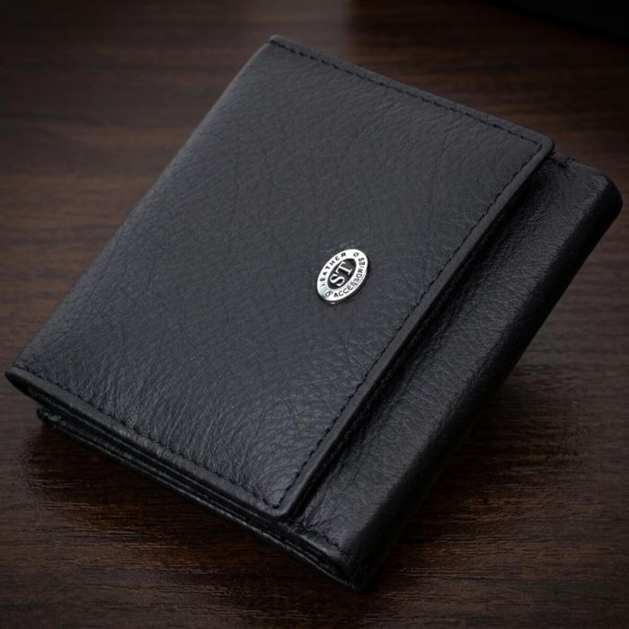 Красивый кошелек для женщин из натуральной кожи ST Leather 22709 Черный