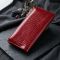 Лакированный яркий кошелек с фактурой под рептилию из натуральной кожи ST Leather 22715 Красный