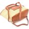 Вместительная женская сумка на лето из качественного текстиля Vintage sale_15137 Коричневый