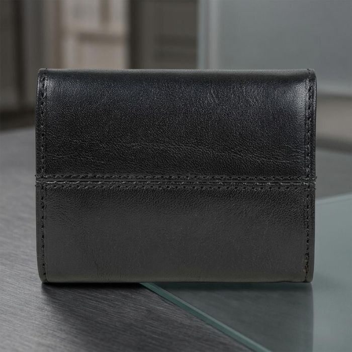 Женская монетница Tony Perotti из натуральной кожи Italico 1445L nero (90402) Черная