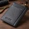 Мужской кошелек для карточек из натуральной кожи ST Leather 23091 Черный