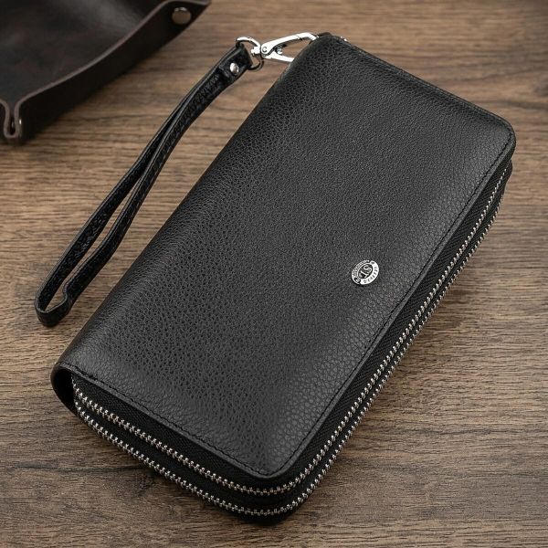 Мужской кошелек ST Leather 18451 (ST127) натуральная кожа Черный
