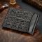 Зажим CROCODILE LEATHER 18169 из натуральной кожи крокодила Черный