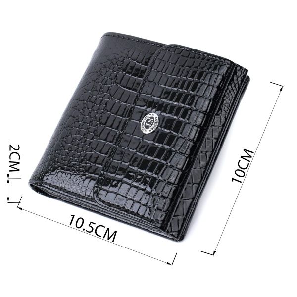 Женский фактурный кошелек из натуральной кожи ST Leather 22706 Черный