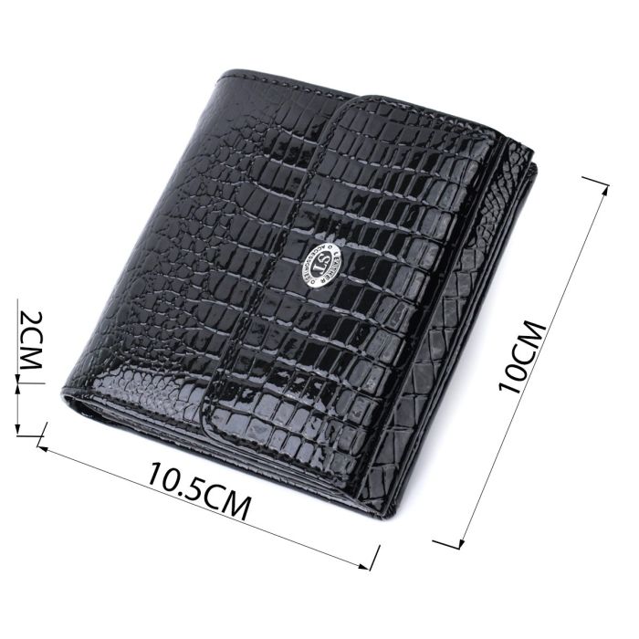 Женский фактурный кошелек из натуральной кожи ST Leather 22706 Черный