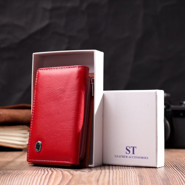 Стильный женский кошелек из качественной натуральной кожи ST Leather 19460 Разноцветный