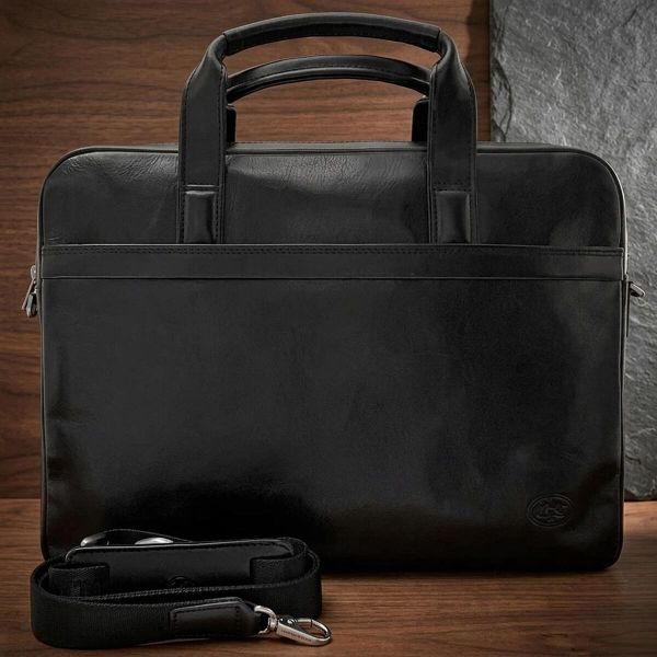 Чоловічий портфель з натуральної шкіри Tony Perotti Italico 6031G-38 (90422) Чорний