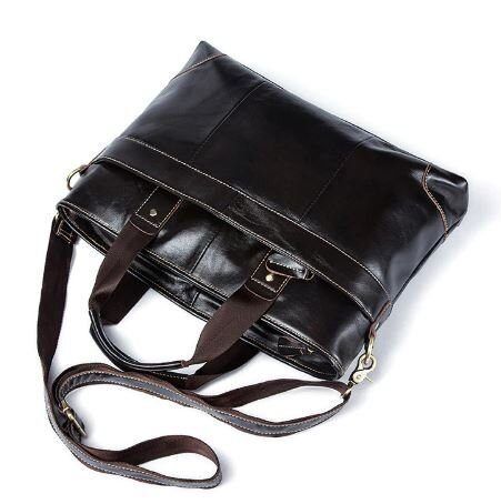 Сумка под ноутбук из гладкой кожи Vintage 14890 Коричневая
