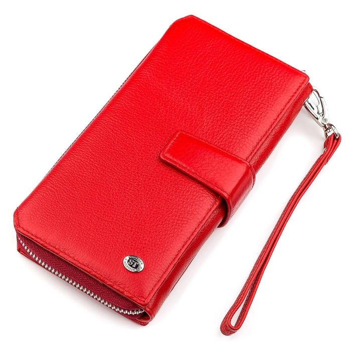 Кошелек женский ST Leather 18456 (SТ228) очень красивый Красный