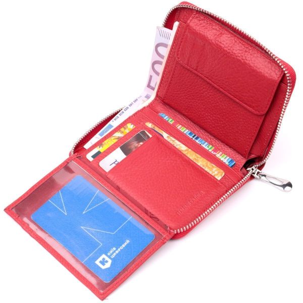 Симпатичный женский кошелек из натуральной кожи ST Leather 22448 Красный