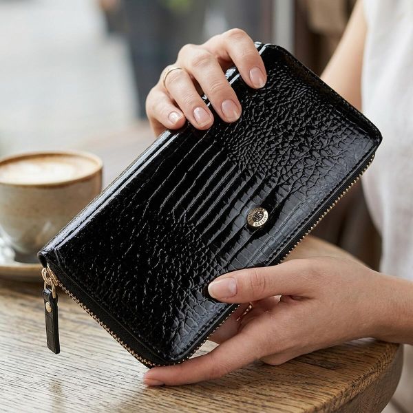 Кошелек женский ST Leather 18437 (S7001A) натуральная кожа Черный