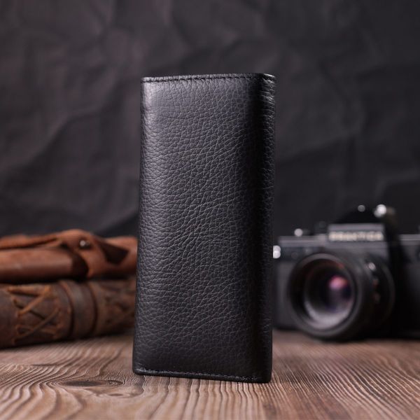 Большая ключница с функцией кошелька из натуральной кожи ST Leather 22492 Черный