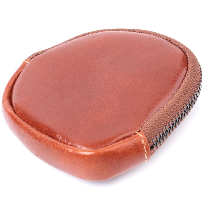 Компактний гаманець для монет із натуральної шкіри Vintage sale_15080 Коричневий
