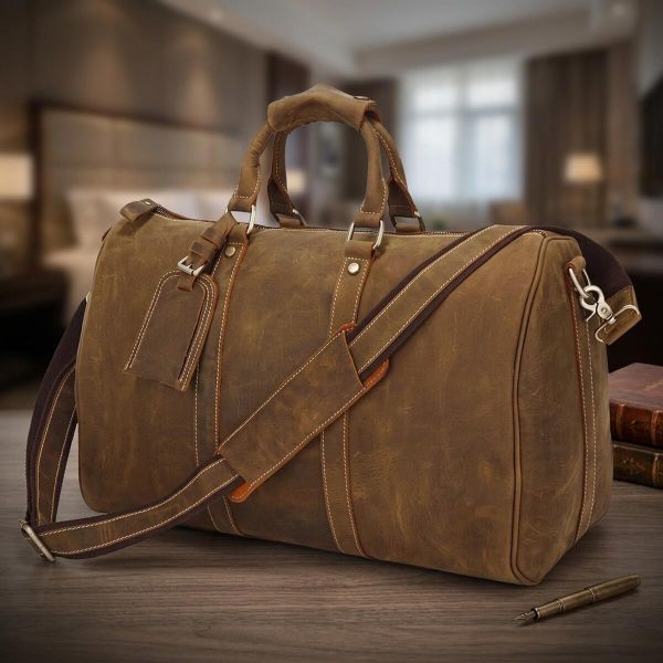 Сумка дорожная Vintage 14050 из винтажной кожи Коричневая