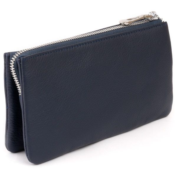 Вместительный клатч на два отделения женский ST Leather 19248 Синий
