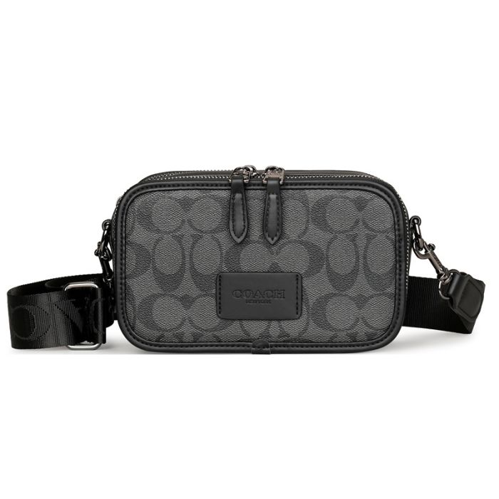 Сумка Coach Charter Slim Crossbody Black/Grey чоловіча