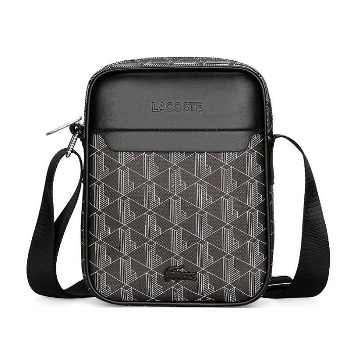 Сумка через плече Lacoste Monogram чорний