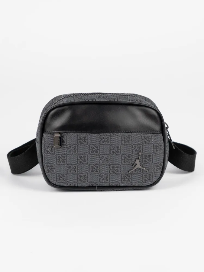 Сумка через плече Jordan Monogram Mini месенджер сірий/чорний