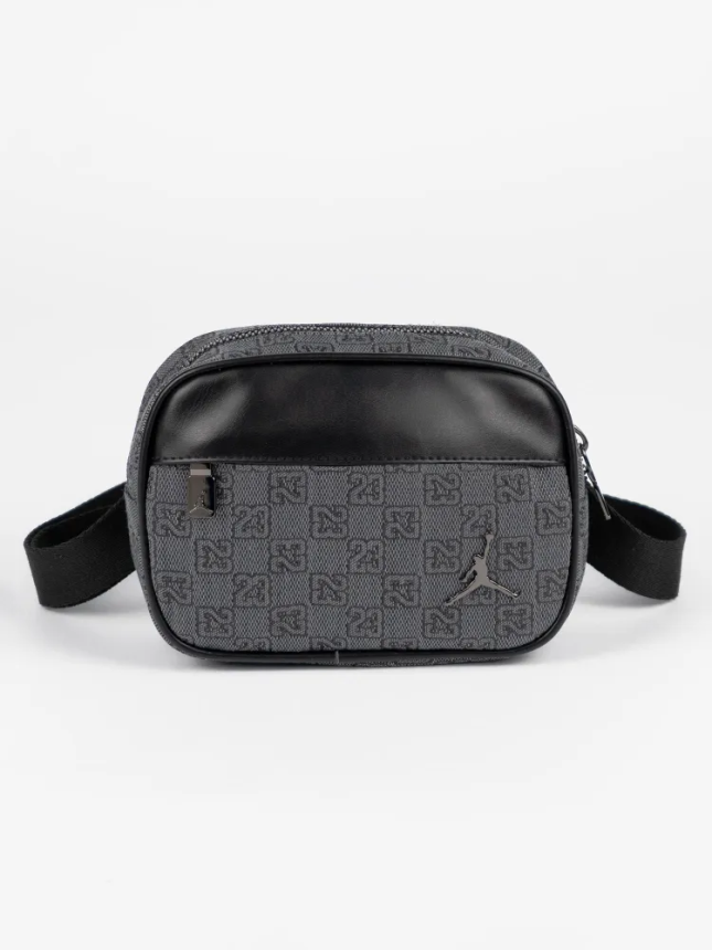 Сумка через плече Jordan Monogram Mini месенджер сірий/чорний