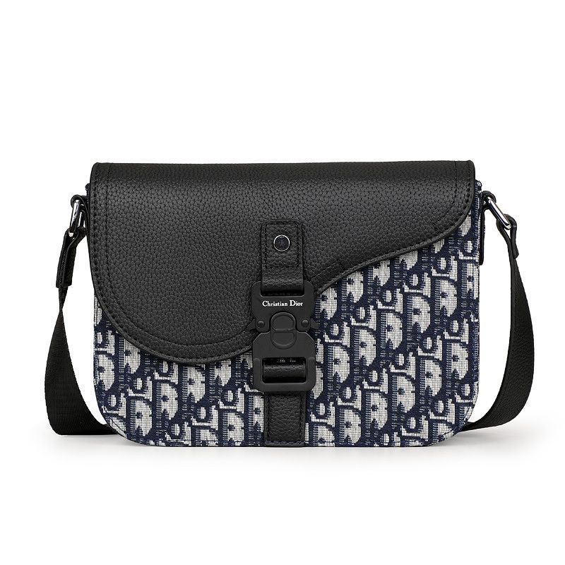Сумка Dior Saddle Messenger чоловіча Black/Blue