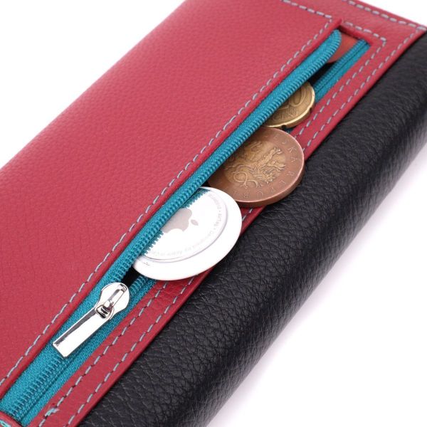 Вместительный кошелек для прекрасных женщин из натуральной кожи ST Leather 22517 Разноцветный