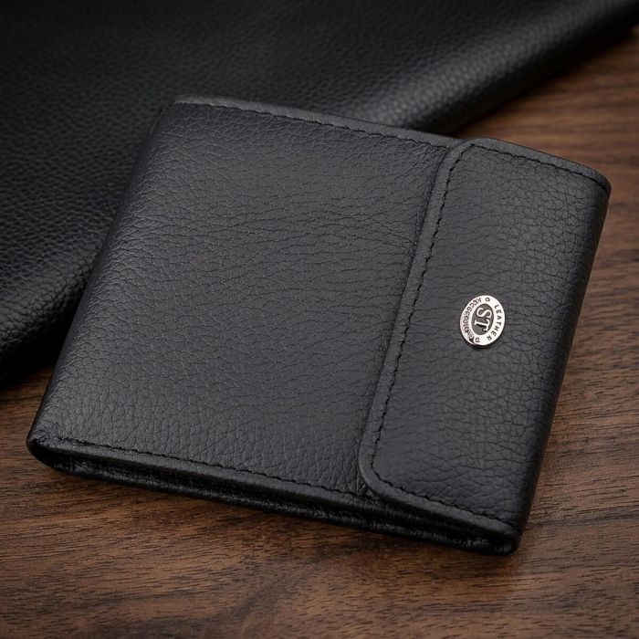 Кошелек ST Leather 18313 (ST155) кожаный Черный