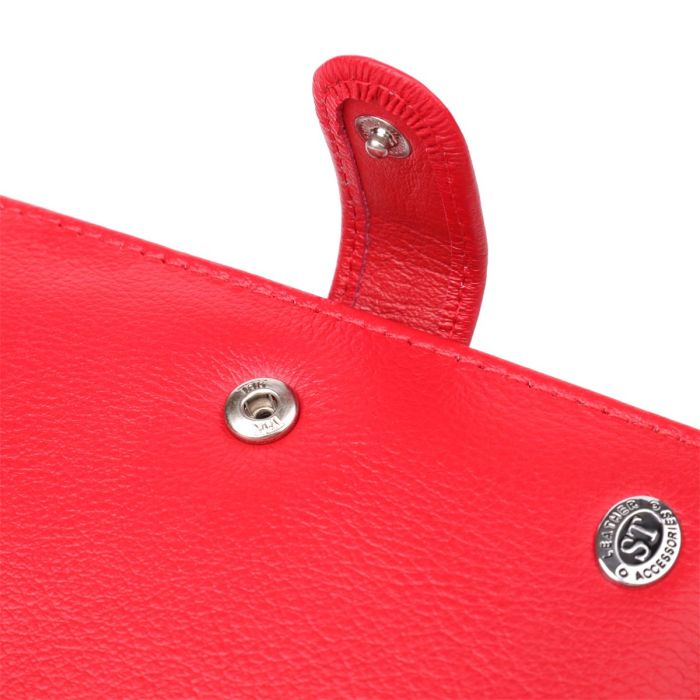 Красивая обложка на документы для женщин из натуральной кожи ST Leather 23118 Красный
