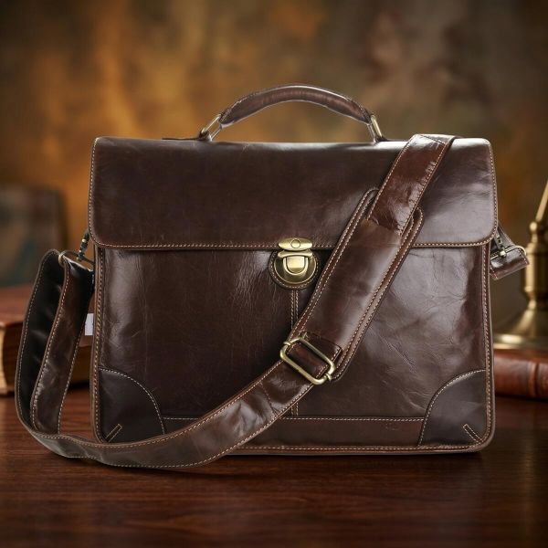 Сумка мужская Vintage 14085 для ноутбука Коричневая