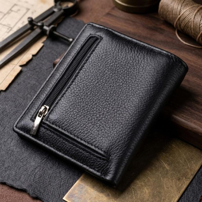 Универсальная модель кошелька из натуральной кожи ST Leather 19474 Черный