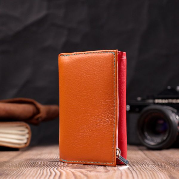 Стильный женский кошелек из качественной натуральной кожи ST Leather 19460 Разноцветный