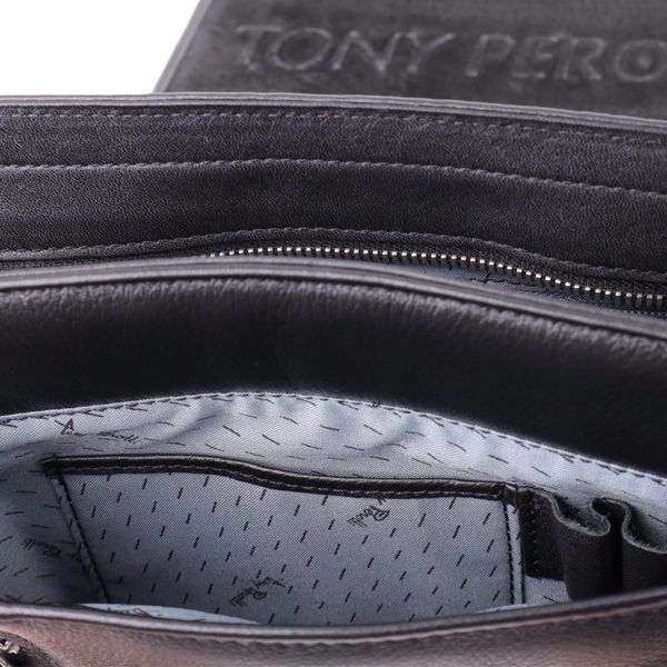 Мужская сумка через плечо из мягкой натуральной кожи Tony Perotti 20845_1 (9207-24 nero) Черный