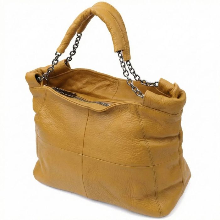 Практичная женская сумка из натуральной кожи Vintage 22991 Желтый
