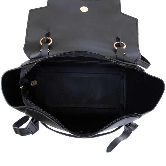 Сумка с клапаном из кожзаменителя Vintage sale_14949 Черная
