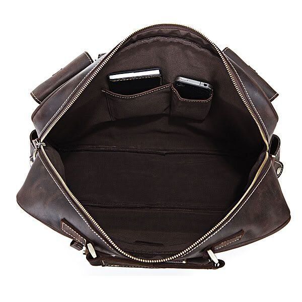 Сумка мужская Vintage 14757 в винтажном стиле Коричневая
