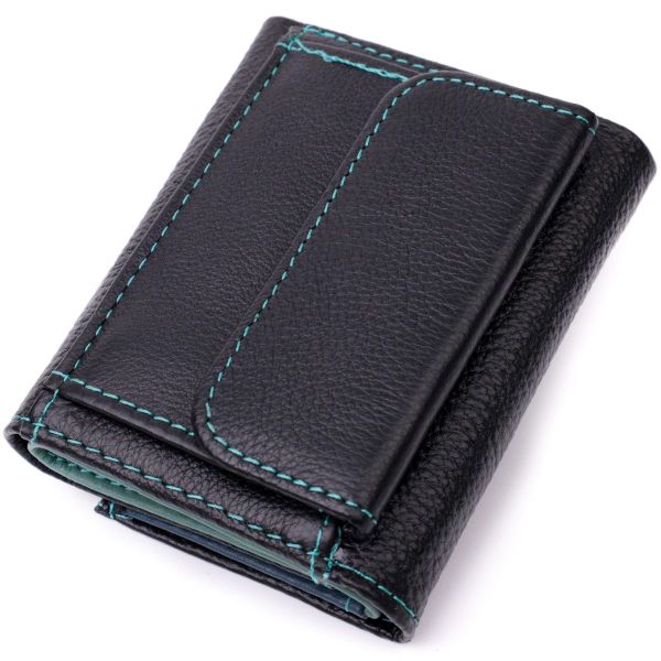 Женский небольшой кошелек из натуральной кожи ST Leather 19504 Черный