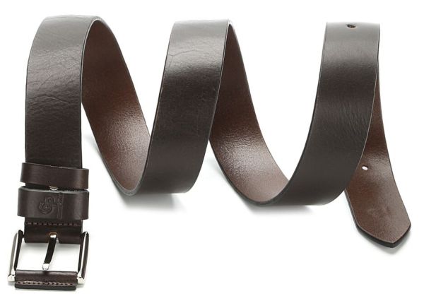 Эксклюзивный мужской джинсовый ремень из натуральной кожи GRANDE PELLE 00910 Коричневый