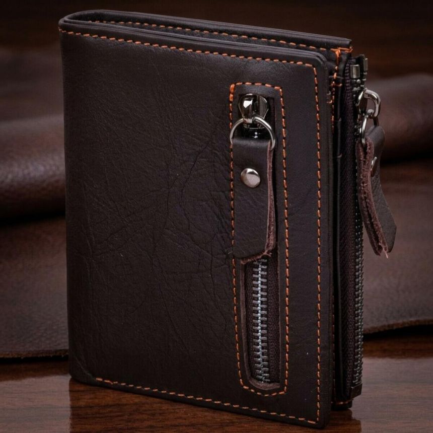 Кошелек мужской Vintage 14687 Коричневый