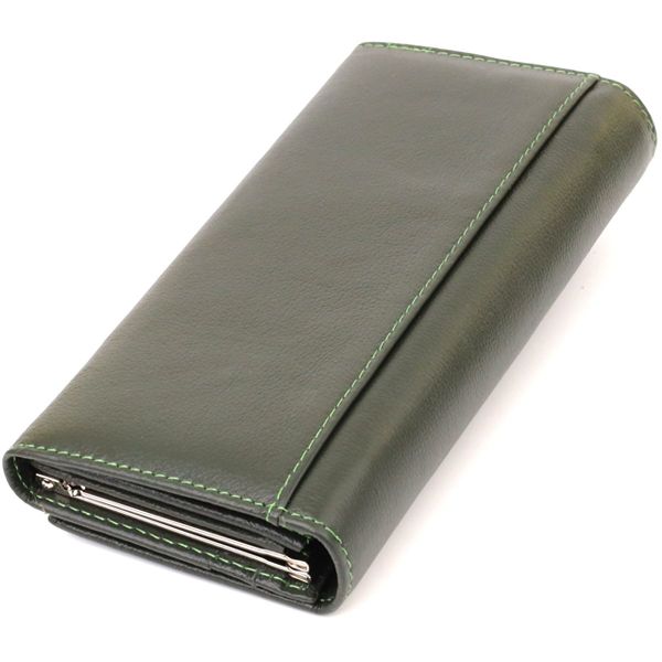 Классический кошелек для женщин на магните ST Leather 22744 Зеленый