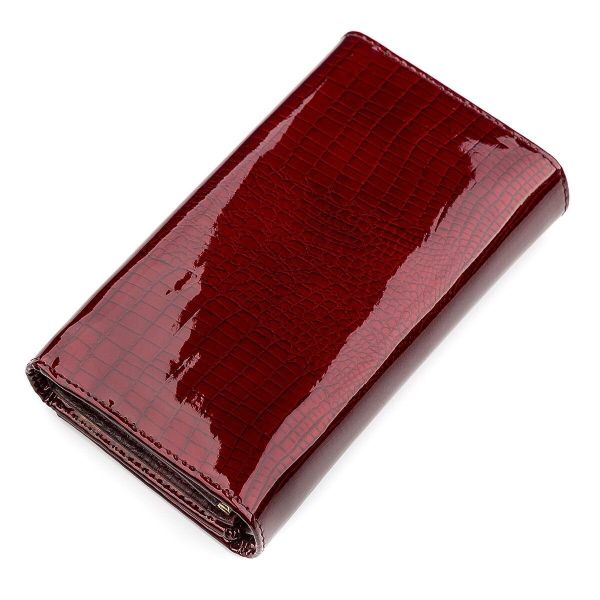 Кошелек женский ST Leather 18429 (S8001A) многофункциональный Бордовый
