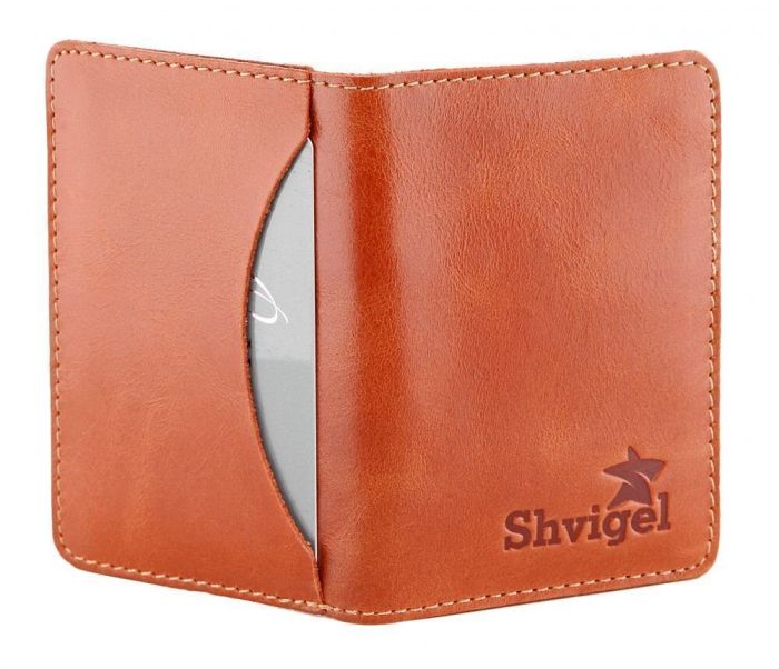 Кожаная визитница SHVIGEL 00115