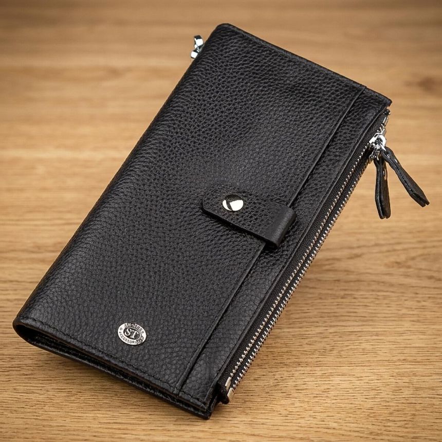 Кошелек ST Leather 18383 (ST420) надежный Черный