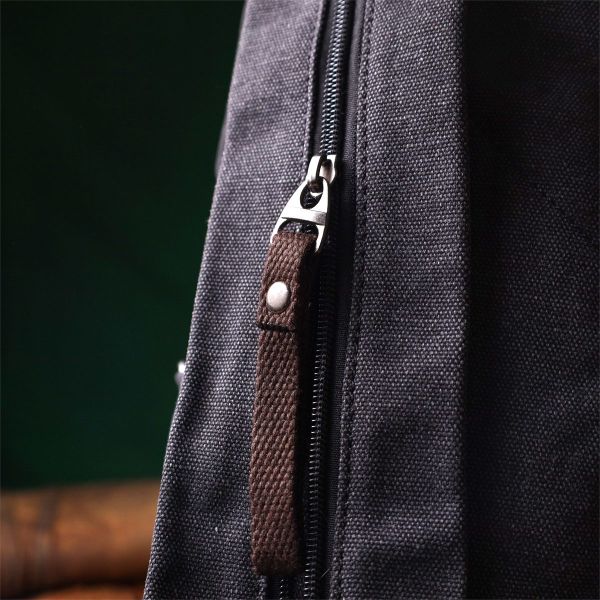 Удобный текстильный рюкзак в стиле милитари Vintagе 22179 Черный