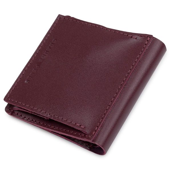 Кожаное женское портмоне GRANDE PELLE 11518 Бордовый